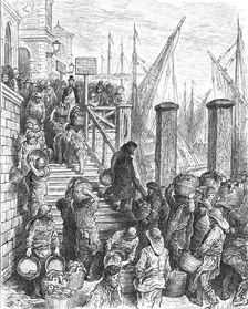 Billingsgate - Landing the Fish 1872. Creator: Gustave Doré