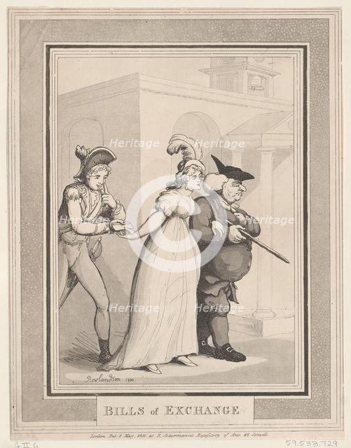 Bills of Exchange, May 1, 1800., May 1, 1800. Creator: Thomas Rowlandson.