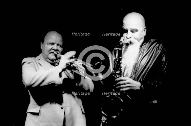 Billy Butterfield and Tony Scott,  Pizza Express, London, 1981.   Artist: Brian O'Connor.