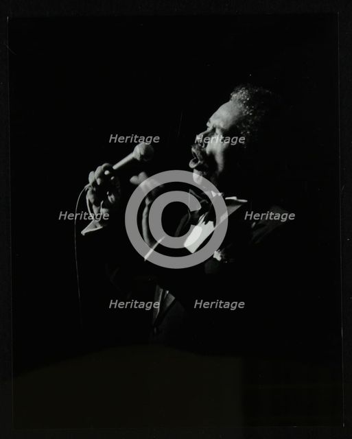 Billy Eckstine in full song at the Forum Theatre, Hatfield, Hertfordshire, 12 June 1980. Creator: Denis Williams.