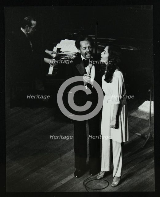 Billy Eckstine on stage with his daughter Gina at the Forum Theatre, Hatfield, Hertfordshire, 1980. Artist: Denis Williams