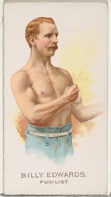 Billy Edwards, Pugilist, from World's Champions, Series 2 (N29) for Allen & Ginter Cigaret..., 1888. Creator: Allen & Ginter