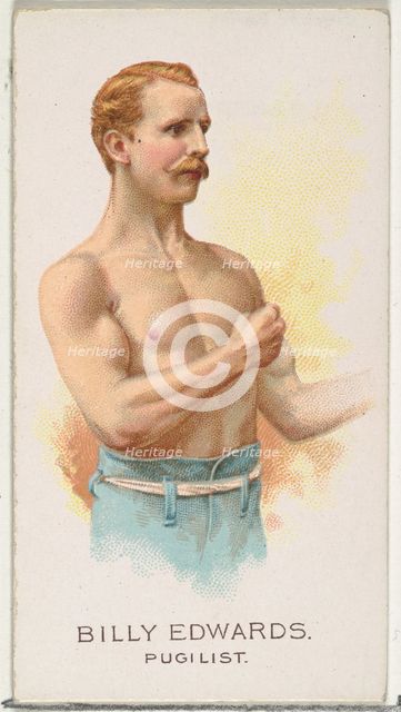 Billy Edwards, Pugilist, from World's Champions, Series 2 (N29) for Allen & Ginter Cigaret..., 1888. Creator: Allen & Ginter.