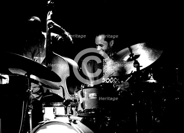 Billy Higgins and David Williams, Ronnie Scott's, Soho, London, Sep 1993. Artist: Brian O'Connor.