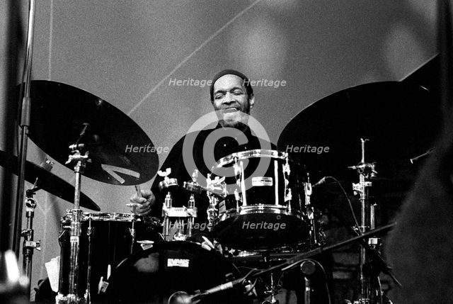 Billy Higgins, Brecon Jazz Festival, Powys, Wales, August 2000. Artist: Brian O'Connor.