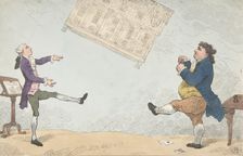 Billy Lackbeard and Charley Blackbeard playing at Football, February 7, 1784., February 7, 1784. Creator: Thomas Rowlandson