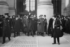Billy Sunday reaches New York, between c1915 and c1920. Creator: Bain News Service