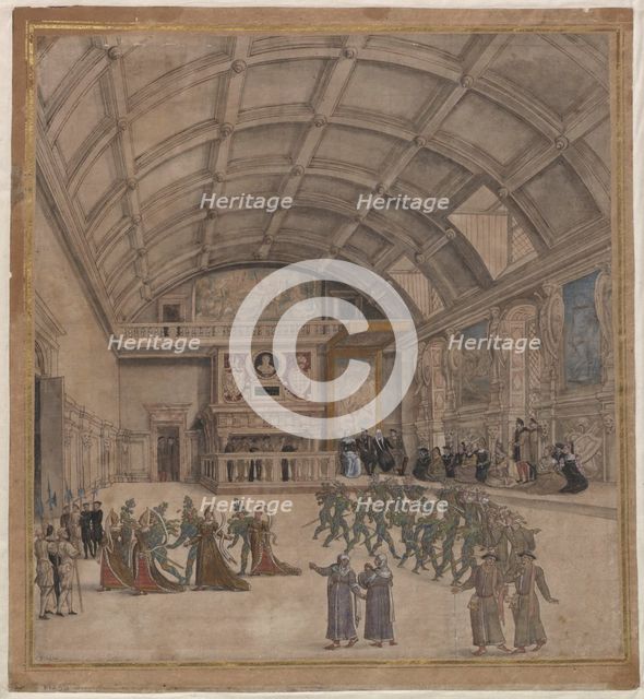 Binche Palace during the celebrations in August 1549, 1549. Creator: Anonymous.