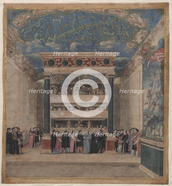 Binche Palace during the celebrations in August 1549, 1549. Creator: Anonymous.