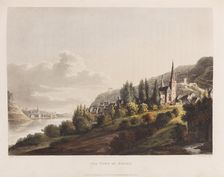 Bingen. From: A Picturesque Tour along the Rhine, 1820. Creator: Schütz, Christian Georg, the Younger (1758-1823)