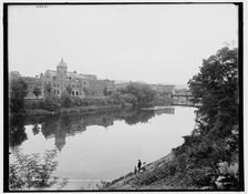 Binghamton from across the Chenango, between 1890 and 1901. Creator: Unknown