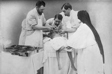 Binding arteries of Hindoo twins after operation, 1902. Creator: Bain News Service