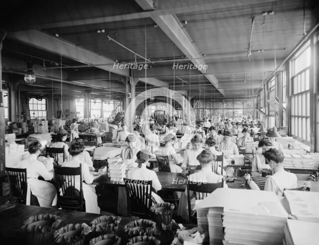 Binding department, National Cash Register [Company], Dayton, Ohio, (1902?). Creator: Unknown.