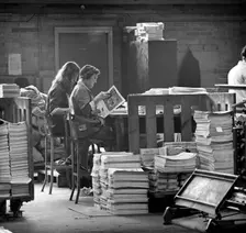 Binding room at the White Rose Press, Mexborough, South Yorkshire, 1968. Creator: Michael Walters