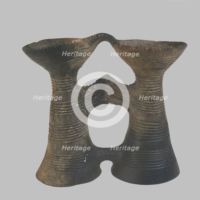 Binocular-Form Vessel, 4400-4200 BC. Artist: Prehistoric Russian Culture  