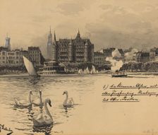 Binnenalster mit Jungfernstieg, 1893. Creator: Fritz Stoltenberg