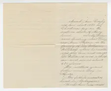 Biography of Sarah Ann Blunt Crozley, December 1884. Creator: Unknown