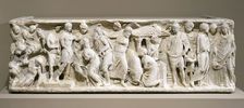 Biographical Sarcophagus (image 1 of 3), Probably c.176-193. Creator: Unknown
