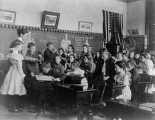 Biology class, Washington, D.C, (1899?). Creator: Frances Benjamin Johnston