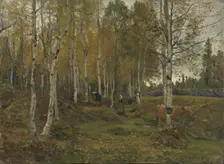 Birch Trees in Autumn, 1880. Creator: Gerhard Munthe