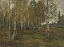 Birch Trees in Autumn, 1880. Creator: Gerhard Munthe