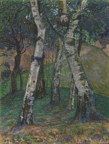 Birches at the Barkenhoff, 1913. Creator: Vogeler, Heinrich (1872-1942)