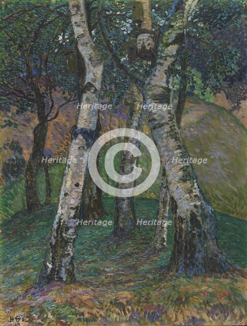 Birches at the Barkenhoff, 1913. Creator: Vogeler, Heinrich (1872-1942).