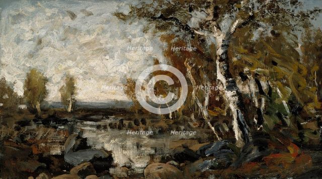 Birches by the Water, 1877. Creator: Fanny Churberg.