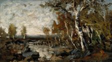 Birches by the Water, 1877. Creator: Fanny Churberg