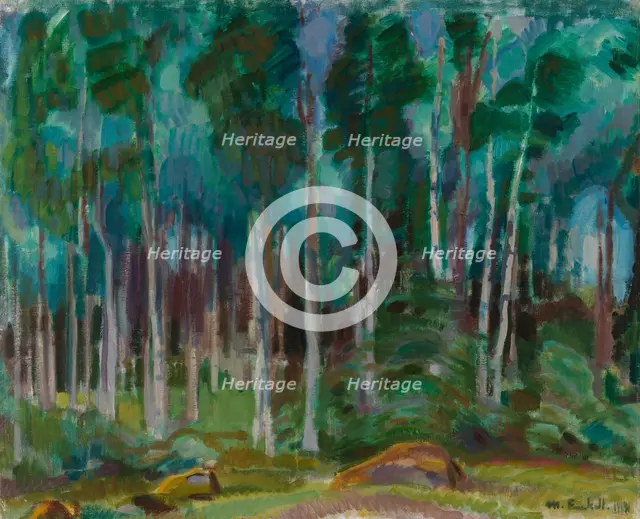 Birches in Vaaksy, 1919. Creator: Magnus Enckell.