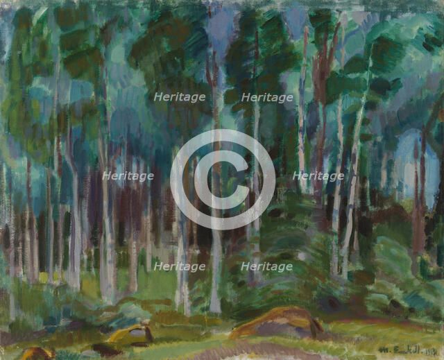 Birches in Vaaksy, 1919. Creator: Magnus Enckell.