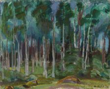 Birches in Vaaksy, 1919. Creator: Magnus Enckell