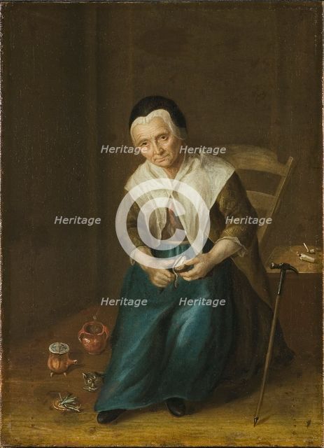 Birgitta (Brita) Johansdotter 1680-1763, maid, c18th century. Creator: Unknown.