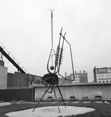 Bird and Cage sculpture by Reg Butler, Festival of Britain, South Bank, Lambeth, London, 1951. Artist: MW Parry