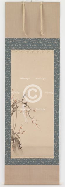 Bird and plum blossoms, Edo period, late 17th century. Creator: Hanabusa Itcho.