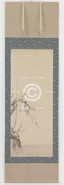 Bird and plum blossoms, Edo period, late 17th century. Creator: Hanabusa Itcho.