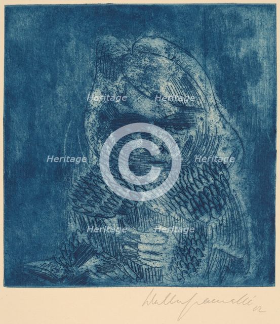 Bird Girl, Sonia Gramatté (Vogelmädchen, Sonia Gramatté), 1922 (?). Creator: Walter Gramatté.