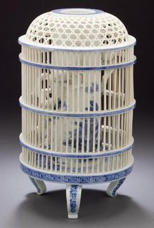Bird in a cage, Late 19th century. Creator: Unknown