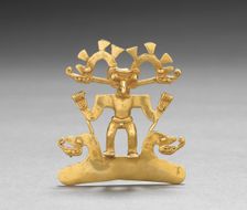 Bird-Man Pendant, c. 700-1550. Creator: Unknown