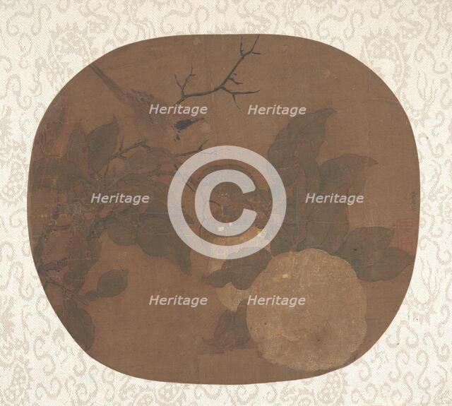 Bird on a Camellia Branch, ca. 1000. Creator: Unknown.