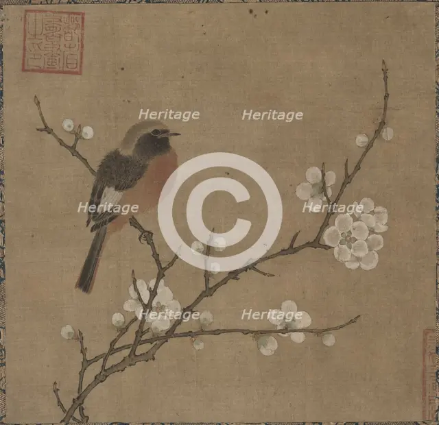Bird on a Flowering Branch, 1100s. Creator: Unknown.