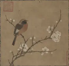 Bird on a Flowering Branch, 1100s. Creator: Unknown