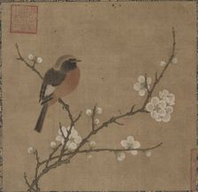 Bird on a Flowering Branch, 1100s. Creator: Unknown
