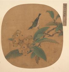 Bird on a Loquat Tree. Creator: Unknown