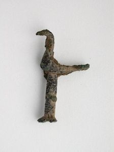 Bird on Pole on Stand, Geometric Period (800-600 BCE). Creator: Unknown