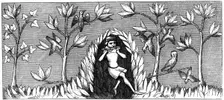 Bird piping, 14th century (1849)