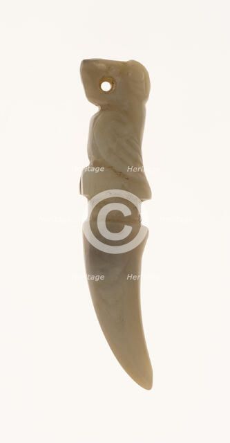 Bird Pointed Pendant, Shang or Western Zhou period, 13th/10th century B.C. Creator: Unknown.