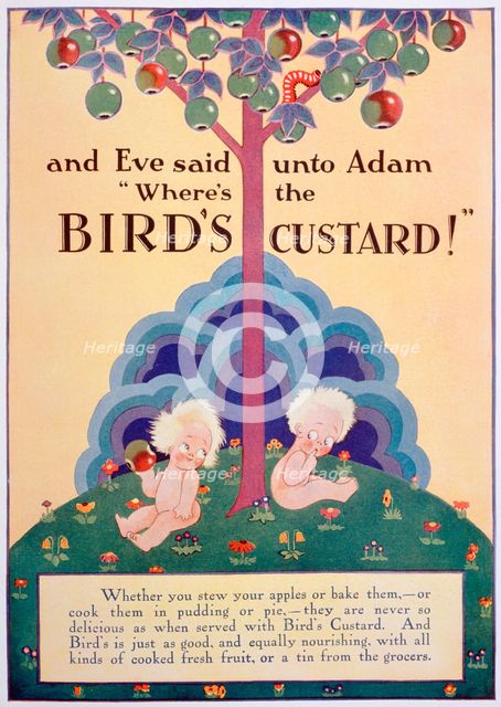 Bird's Custard advert, 1928. Artist: Unknown