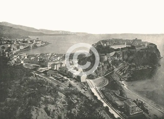 Bird's eye view, Monte Carlo, Monaco, 1895.  Creator: Unknown.