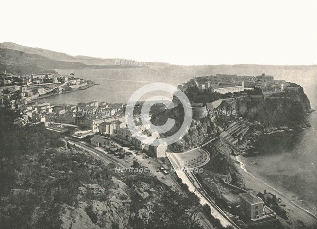 Bird's eye view, Monte Carlo, Monaco, 1895.  Creator: Unknown.